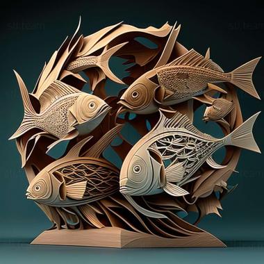 3D model Senegalese multi   fish (STL)